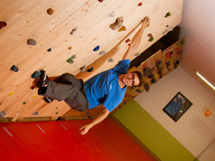 Boulderwand in der Schwedenhütte